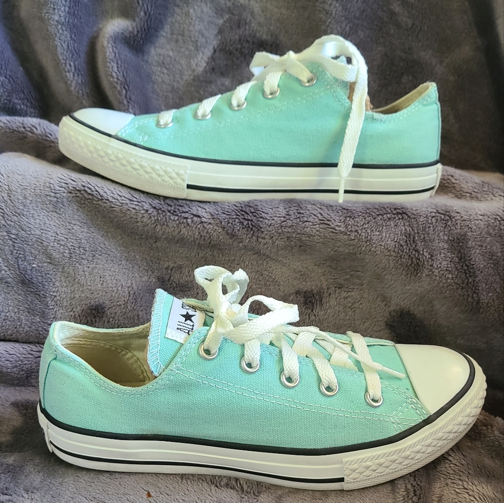 Converse girls size 3 All Star light tourquise mint